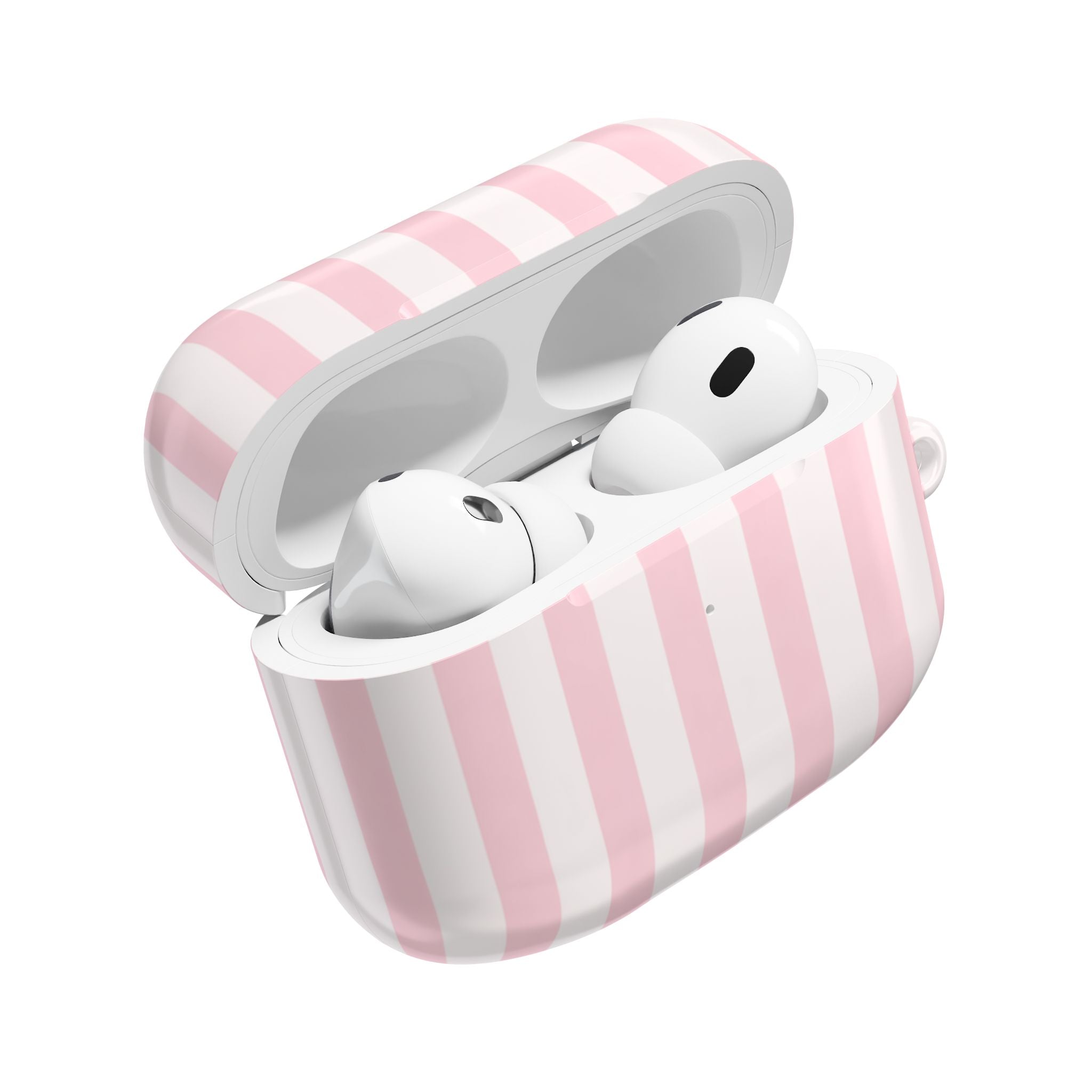 Pink Striped AirPod Case — Pastel Candy Stripe Protective Cover