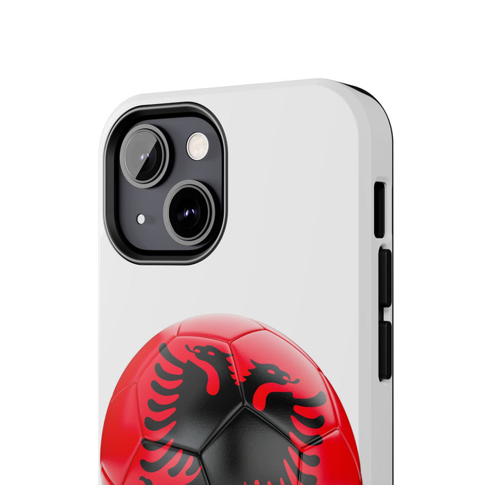 Tough Phone Cases with Albanian soccer flag