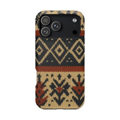 Nordic Knit Pattern MagSafe Impact-Resistant iPhone Case