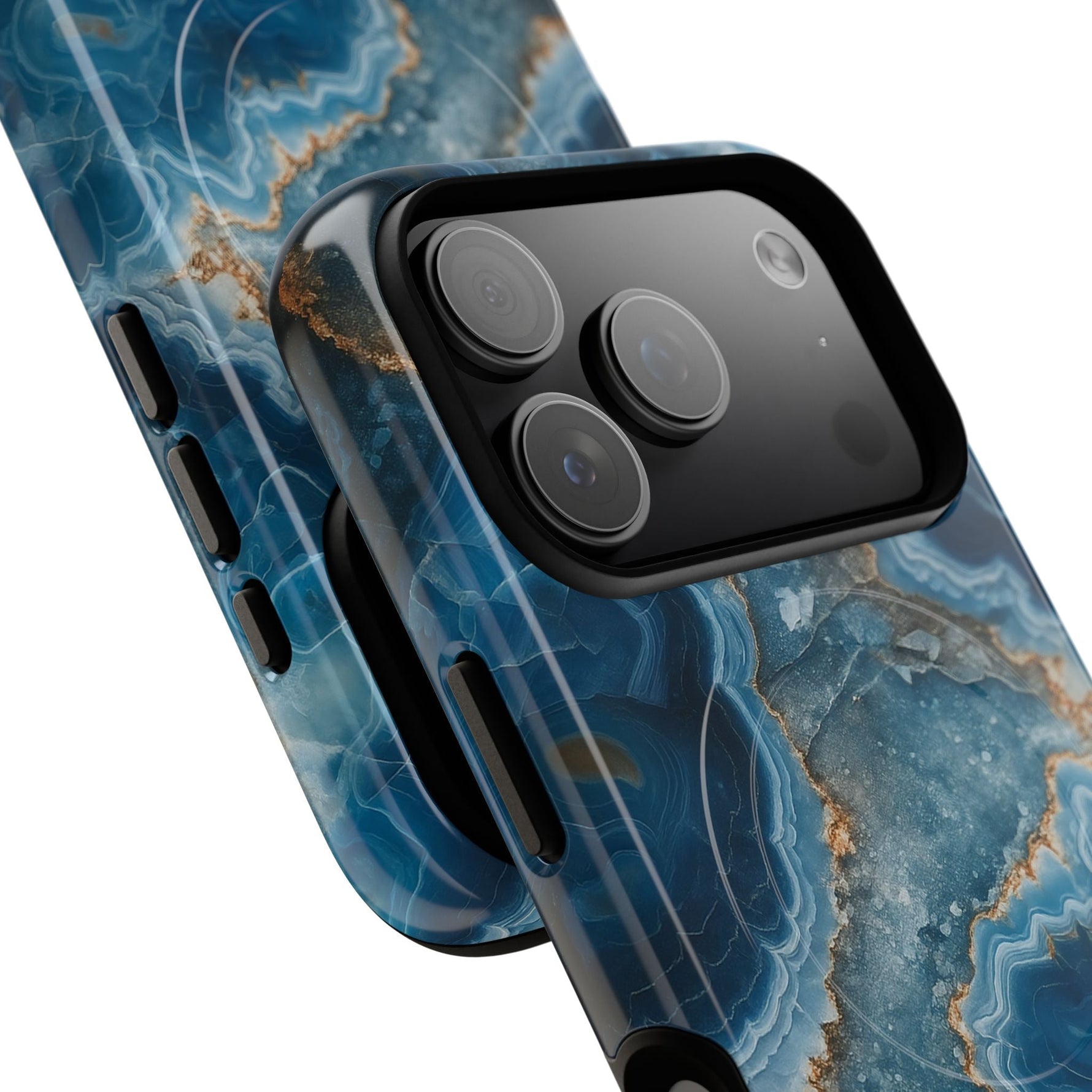 Blue Agate Marble iPhone Case —with MagSafe  Shamo's