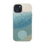 “Calm Over Chaos” Abstract Ocean Wave iPhone Case | MagSafe Compatible  Shamo's iPhone 15 Plus / Glossy