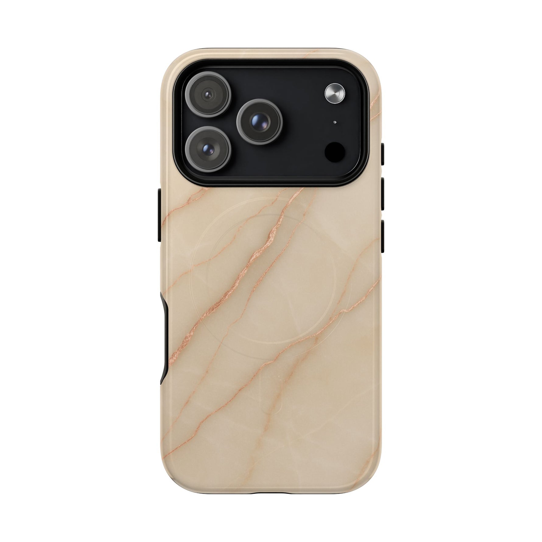 Luxury Series Marble Beige iPhone Case compatible with MagSafe - Shamo's
