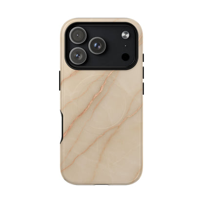 Luxury Series Marble Beige iPhone Case compatible with MagSafe - Shamo's