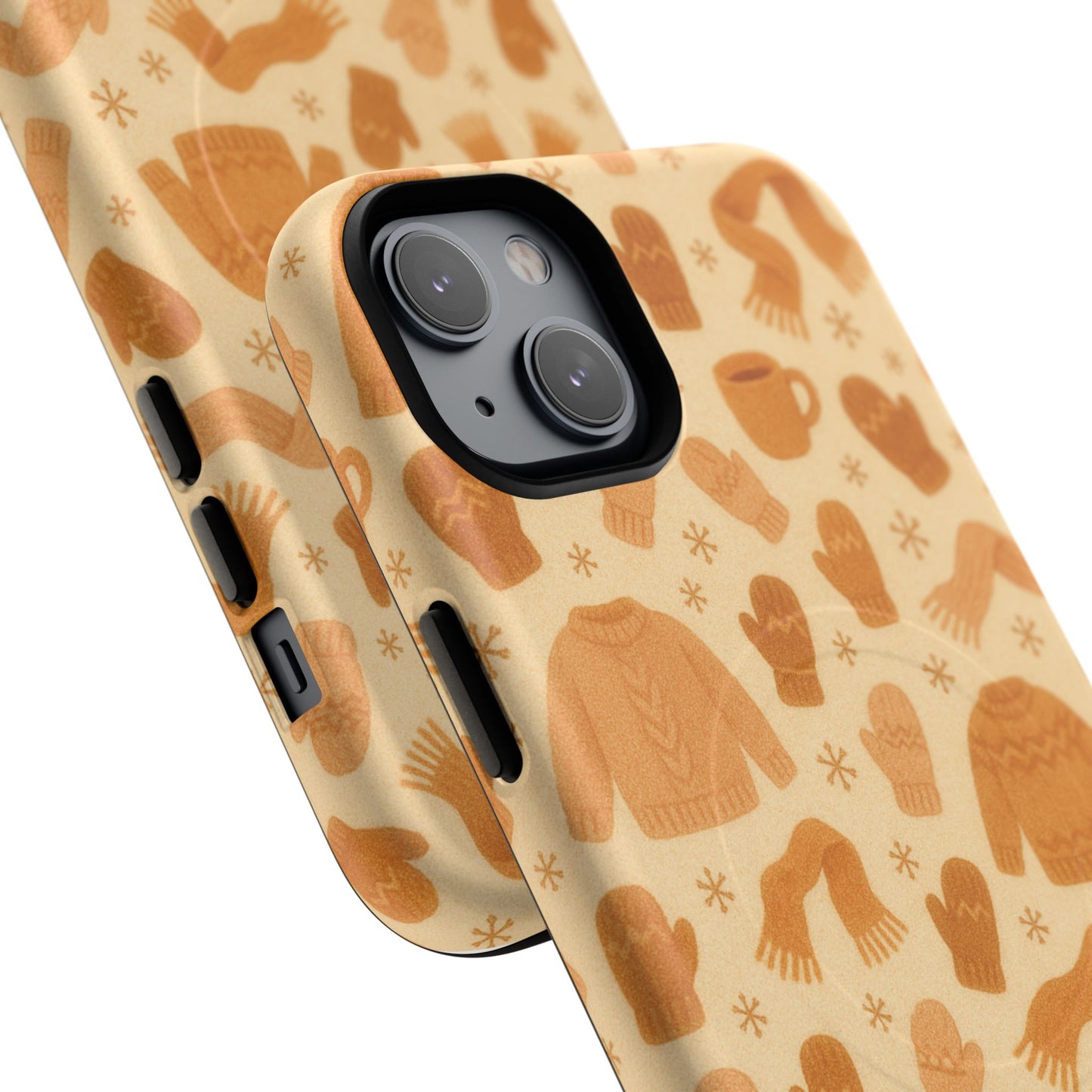 Cozy Winter Sweaters Holidays iPhone Case — Warm Knit Pattern with MagSafe