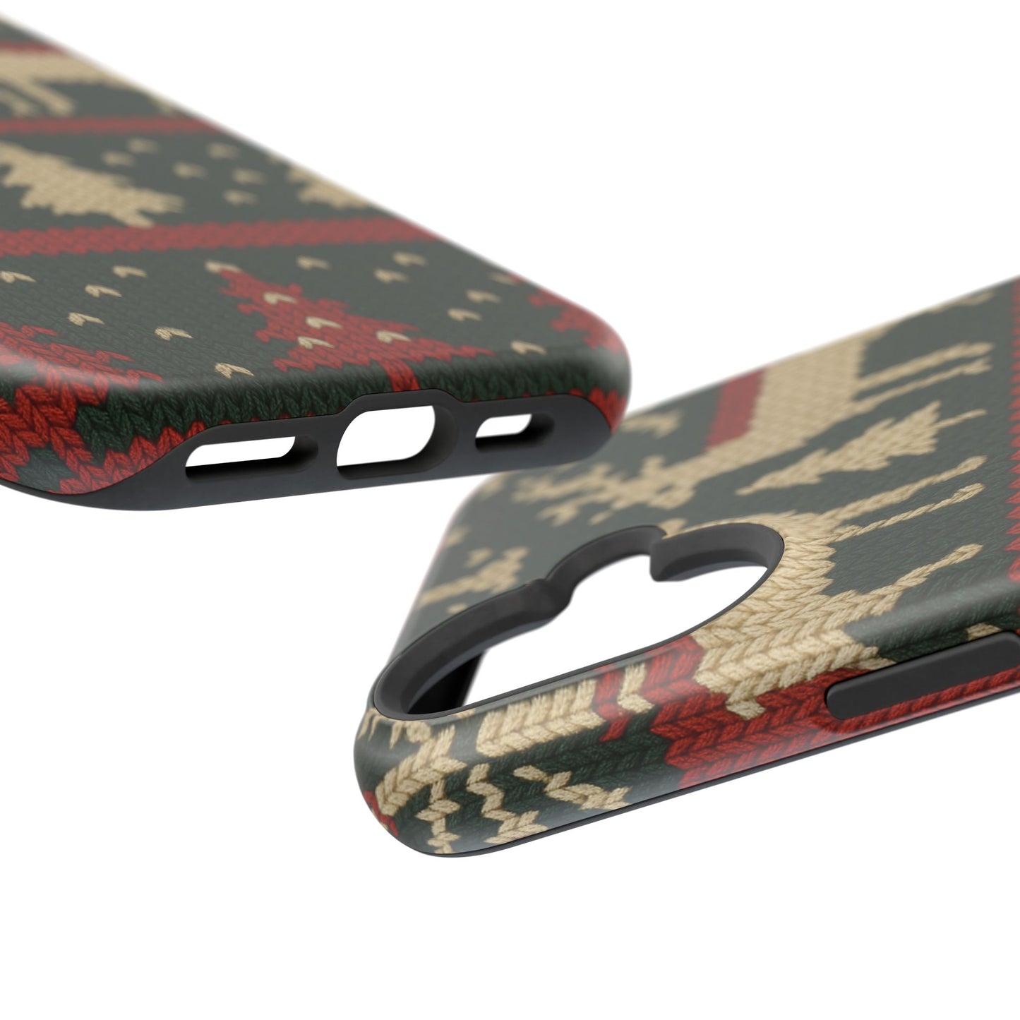 Holiday Reindeer Knit iPhone Case | compatible with MagSafe