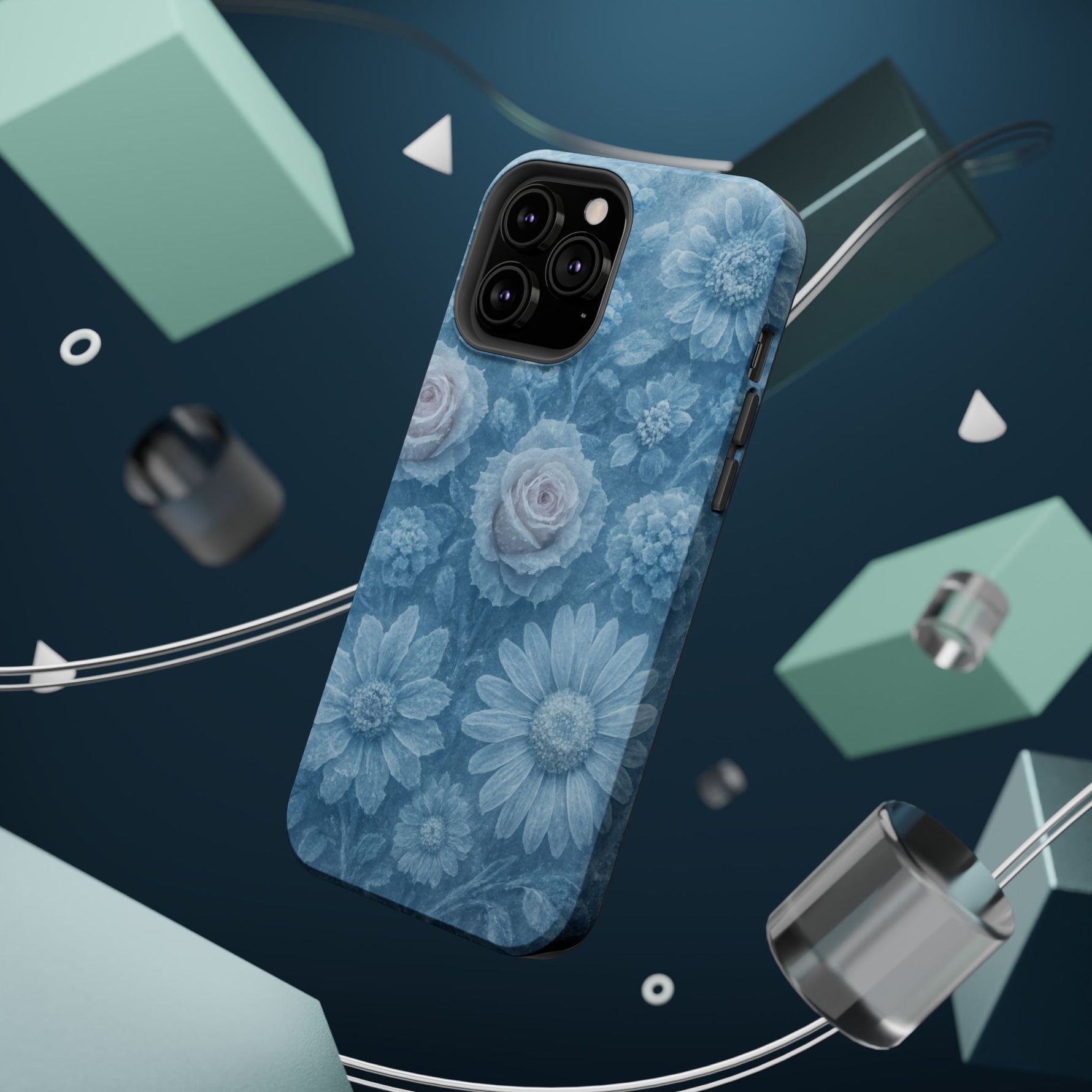Frozen Beauty Floral Rose iPhone Case | MagSafe compatible  Shamo's