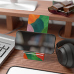 Abstract Color Wave Phone Stand — Portable Acrylic Mobile Display Stand