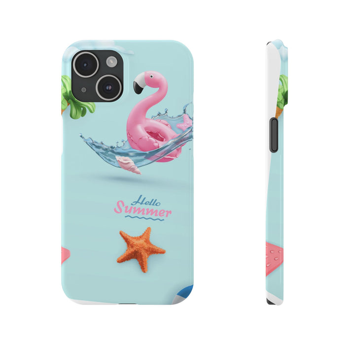 Slim Phone Cases with Hello Summer design