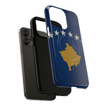 Kosovo Flag Tough iPhone Case — Navy Blue Stars & Gold Map (MagSafe compatible)  Shamo's