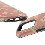 Ribbon Rodeo – Cowgirl Hat and Bow MagSafe Phone Case, Pink, glossy square triple-camera Pro model, port openings and edge details