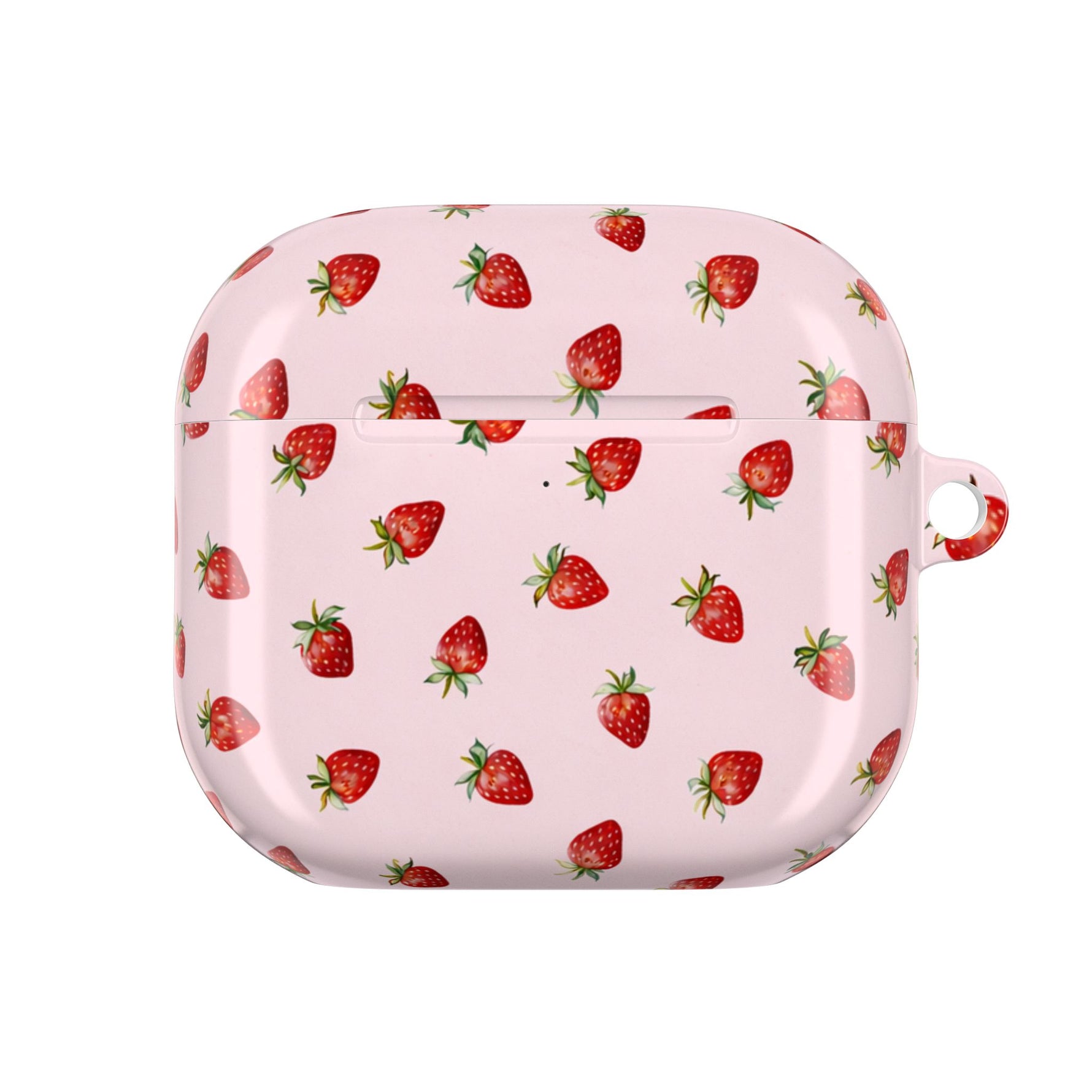 Strawberry Pattern AirPod Case | Cute Pink Protective Cover