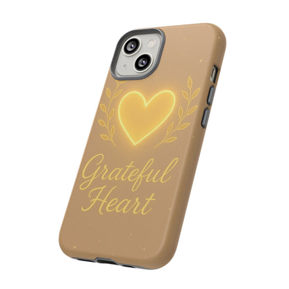 Grateful Heart iPhone Case — Warm Neon Heart
