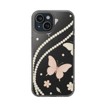 Butterfly Pearl Impact-Resistant Clear iPhone Case - iPhone 15 / Without gift packaging - Shamo's