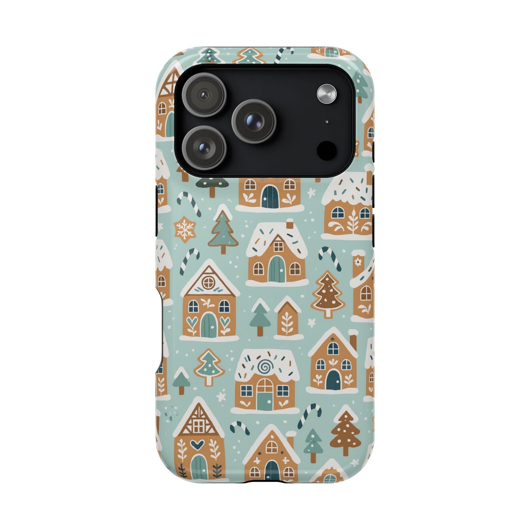 Winter Gingerbread Village Holiday Theme iPhone Case with MagSafe compatibility  Shamo's iPhone 17 Pro / Glossy