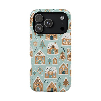 Winter Gingerbread Village Holiday Theme iPhone Case with MagSafe compatibility  Shamo's iPhone 17 Pro / Glossy