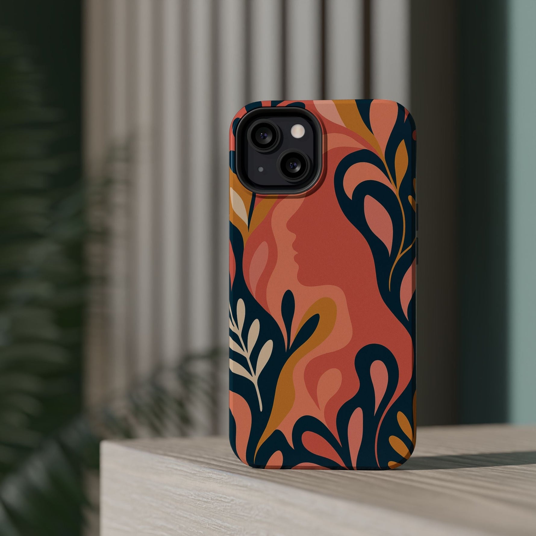 Floral Feminine Abstract MagSafe Impact-Resistant iPhone Case  Shamo's