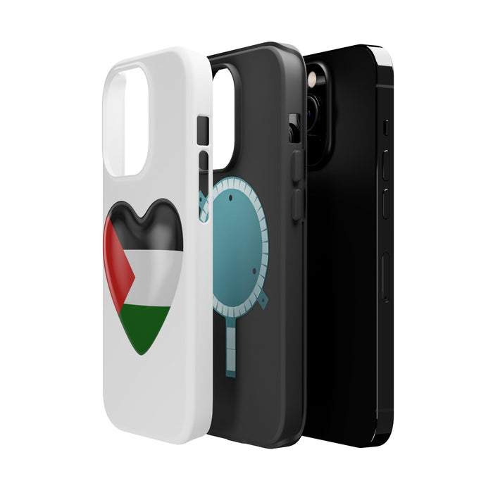 MagSafe Tough Cases with Palestinian flag in heart shape