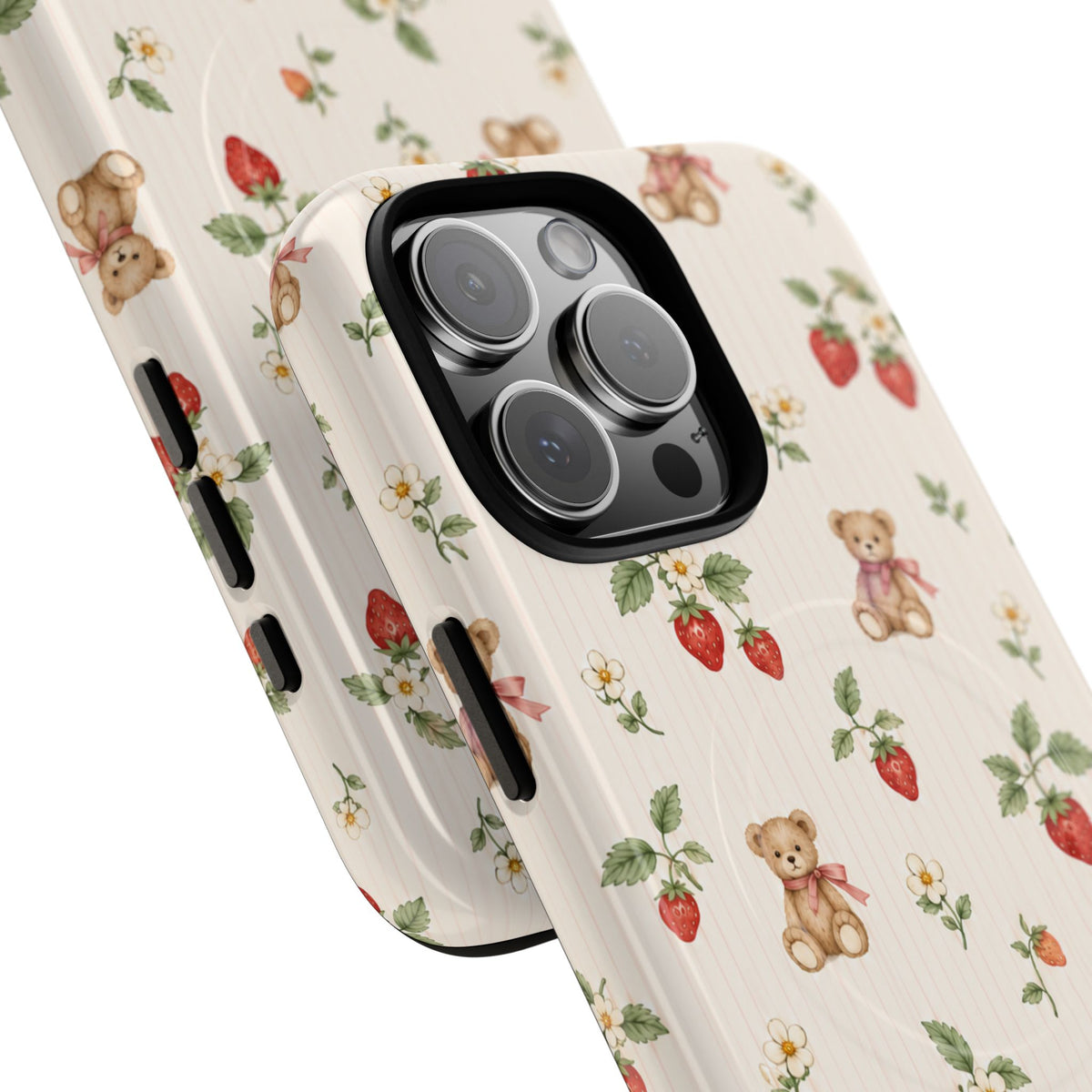 Strawberry Teddy iPhone Case with MagSafe