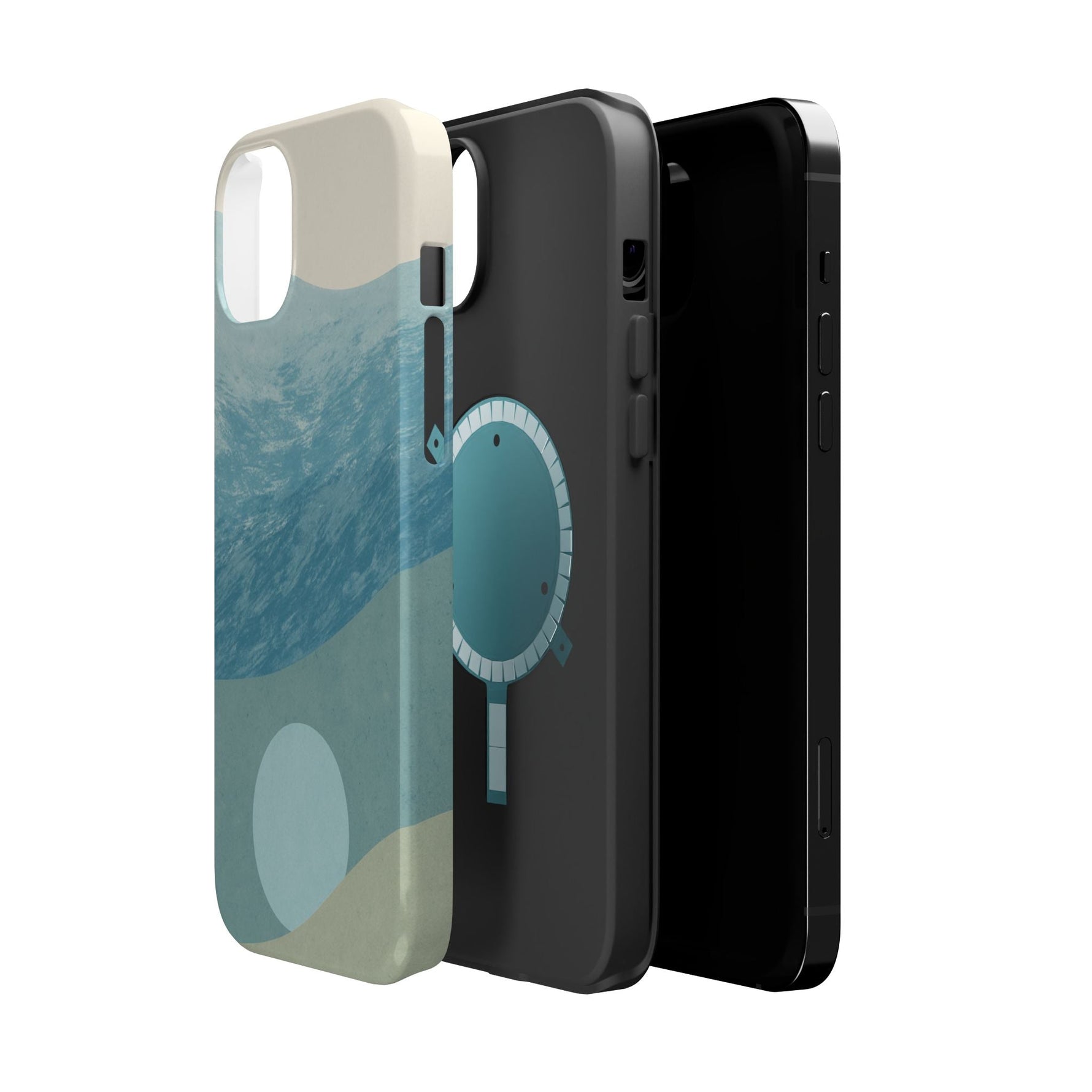 “Calm Over Chaos” Abstract Ocean Wave iPhone Case | MagSafe Compatible  Shamo's