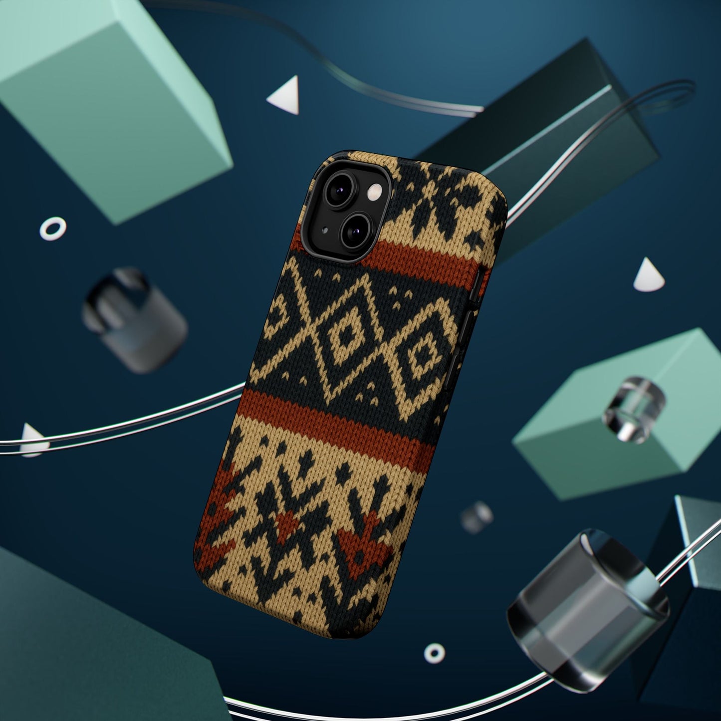 Nordic Knit Pattern MagSafe Impact-Resistant iPhone Case