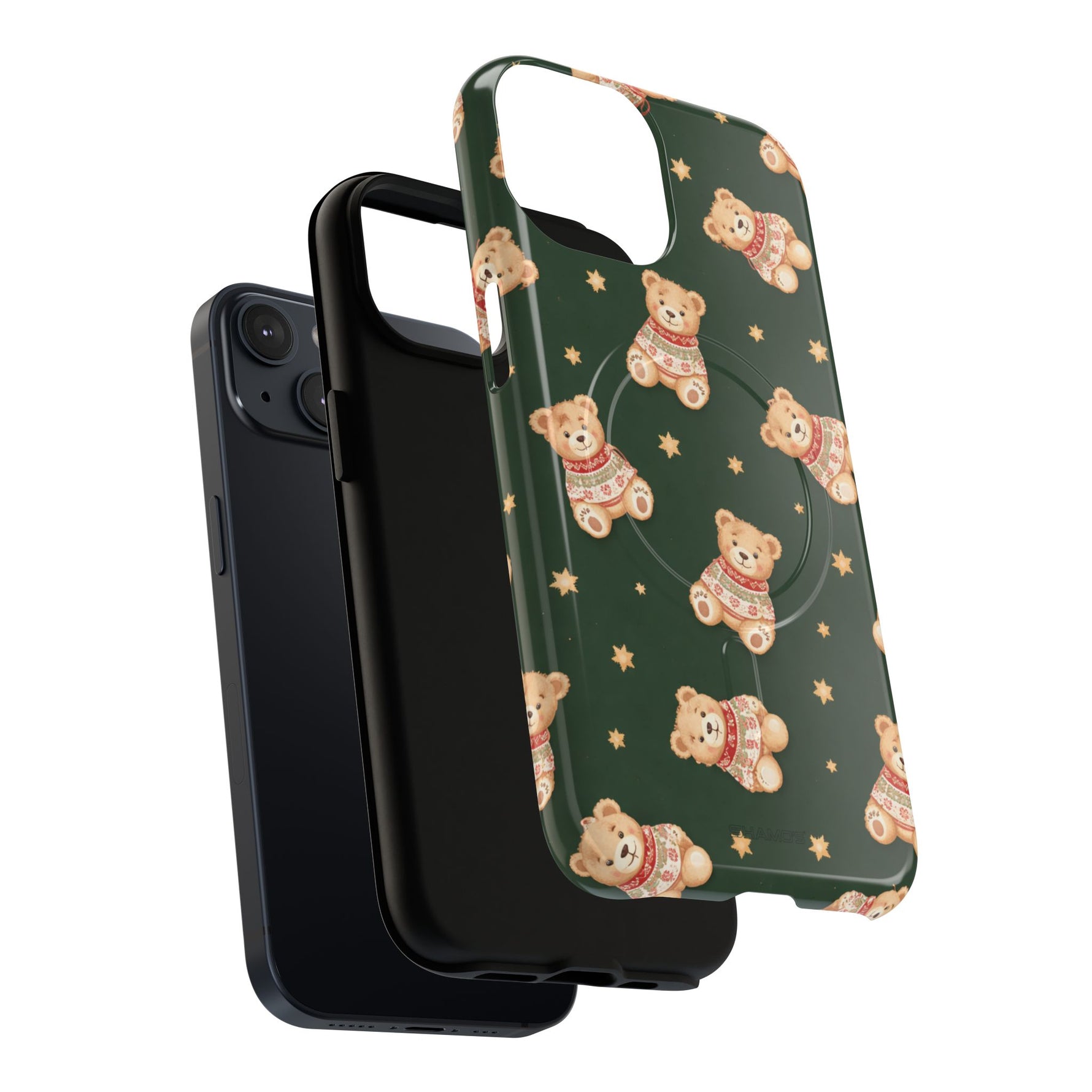 Funda para iPhone con diseño de osito de peluche y corazón (con MagSafe)