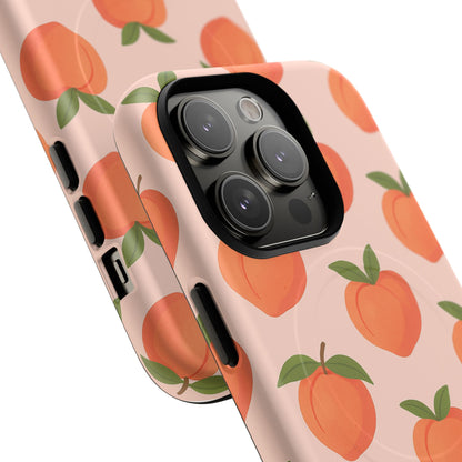 Peach Pattern Fruit Case for iPhone | MagSafe Compatible