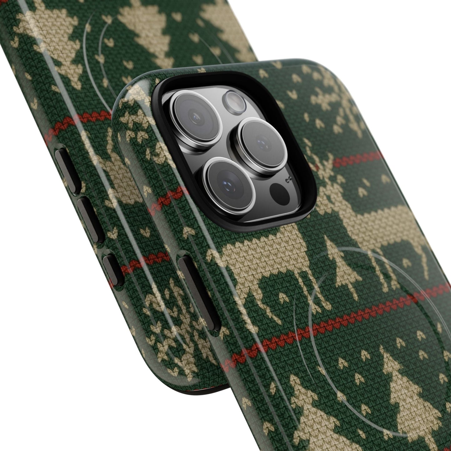 Holiday Knit Reindeer MagSafe Tough iPhone Case