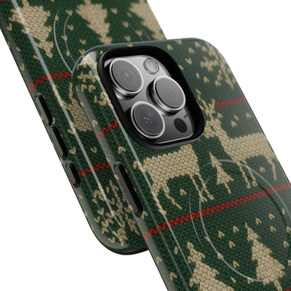 Holiday Knit Reindeer MagSafe Tough iPhone Case