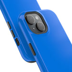 Cobalt Pop Blue Solid Color Impact-Resistant iPhone Case | Slim Shockproof MagSafe-Compatible