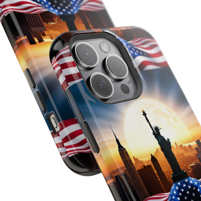 MagSafe American Flag Tough Phone Case: Show Your Patriotism in Style