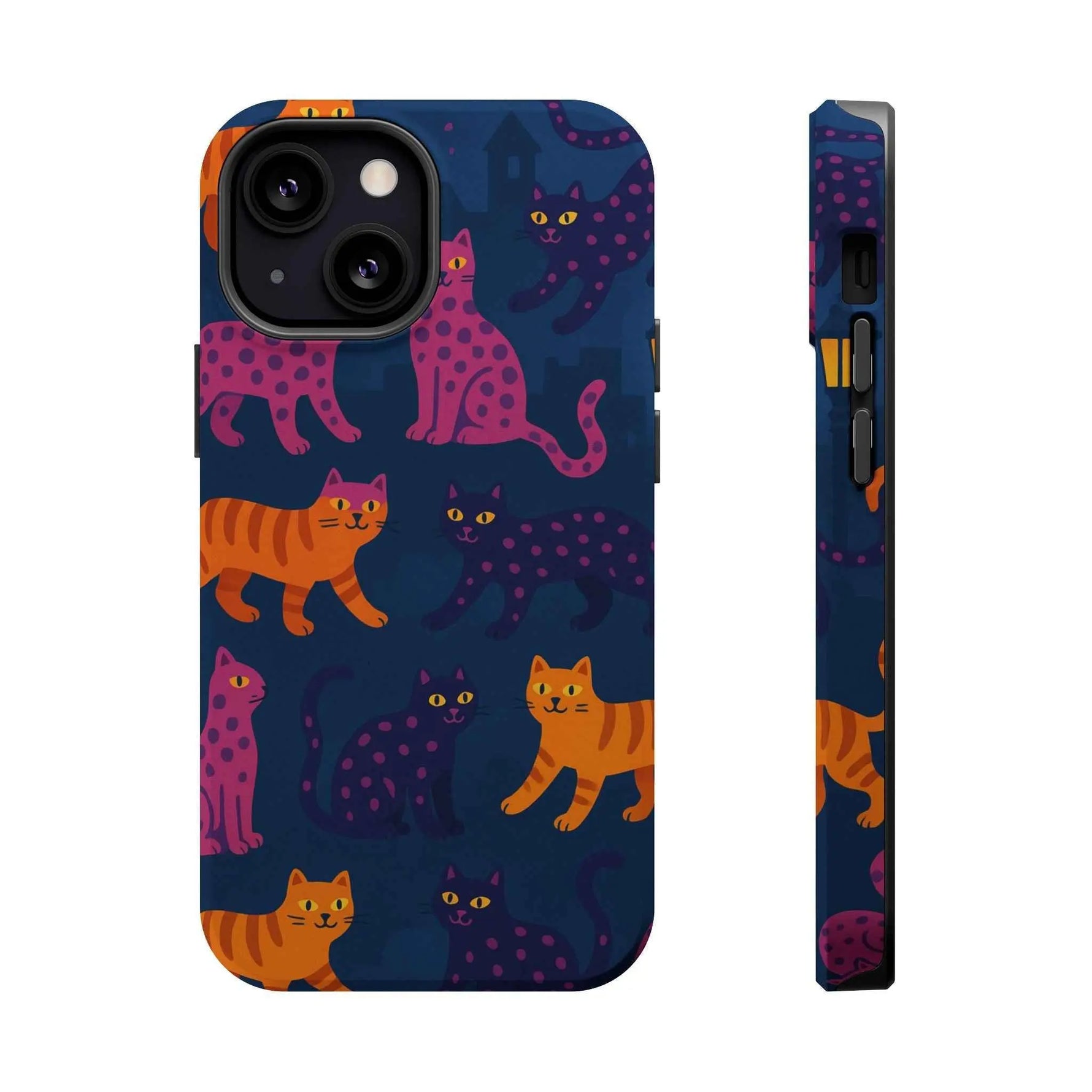 Colorful Cat Phone Case - MagSafe Impact-Resistant