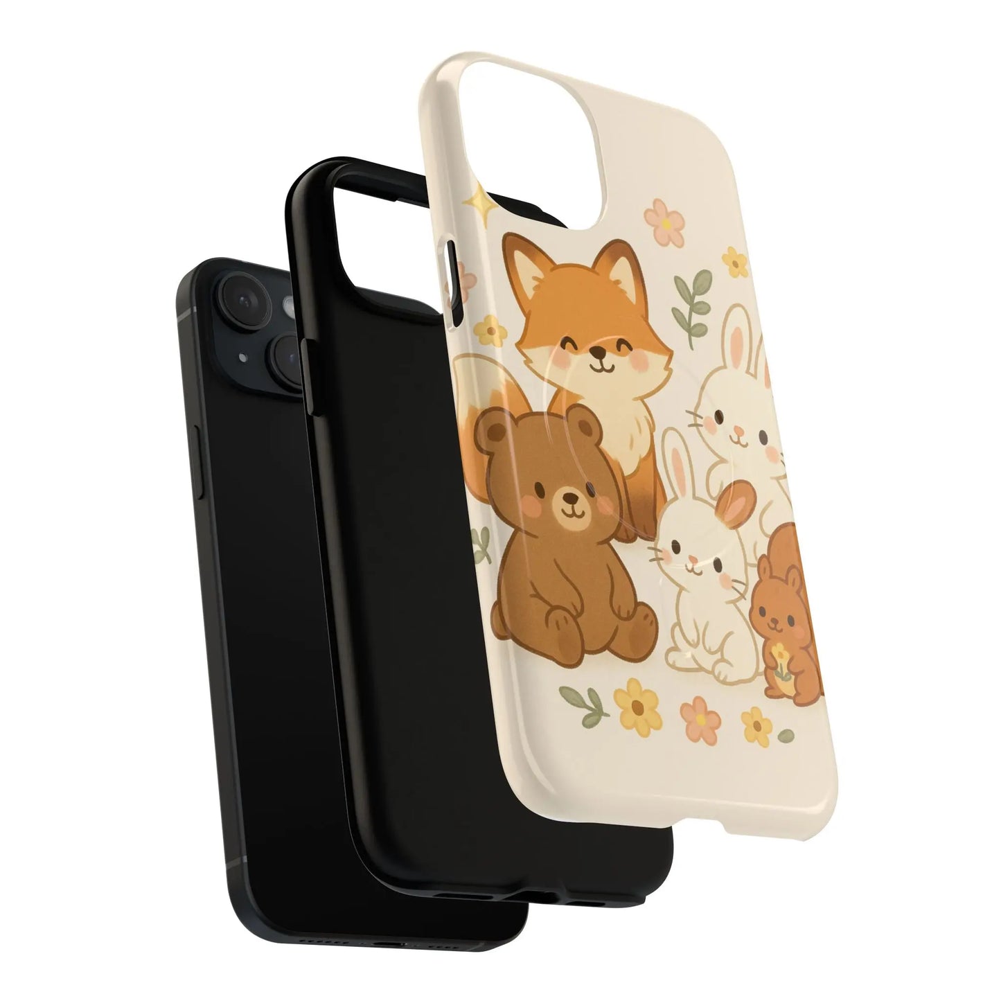 Forest Friends iPhone Case — Fox, Bear & Bunny Design. with MagSafe - Shamo's