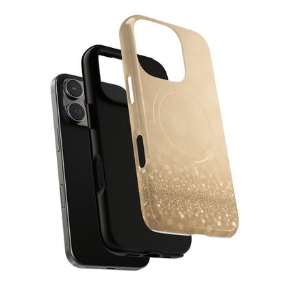 Gold Glitter Holiday iPhone Case — MagSafe-Compatible Design