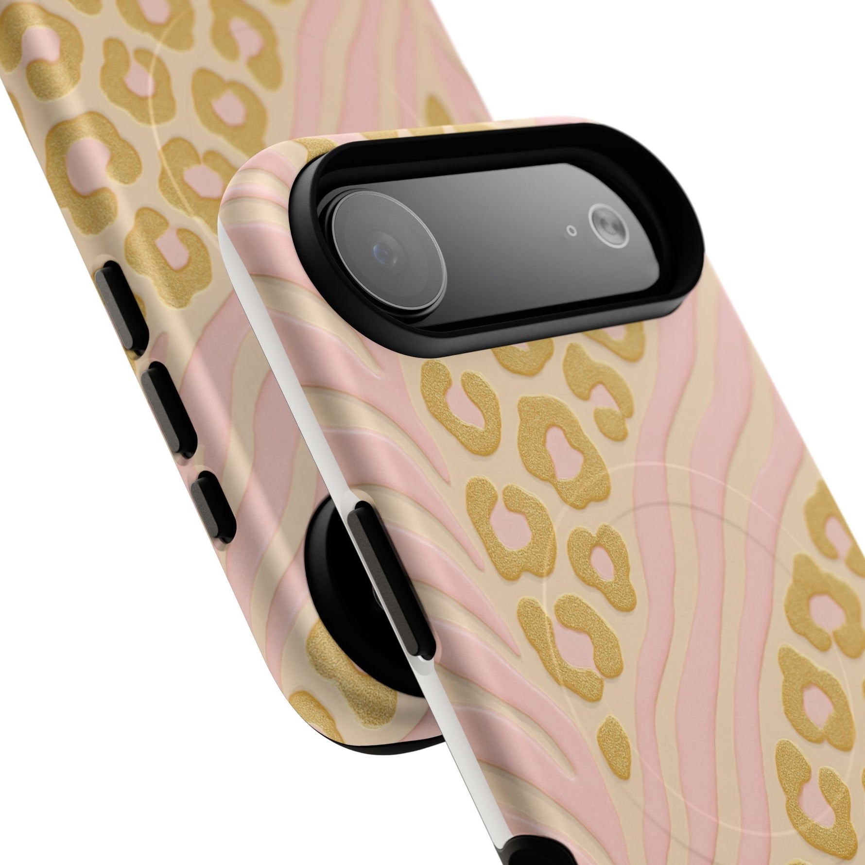 Pink Gold Leopard iPhone Case compatible with MagSafe  Shamo's