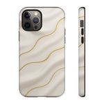 Elegant Gold Wave Tough iPhone Case - Shamo's