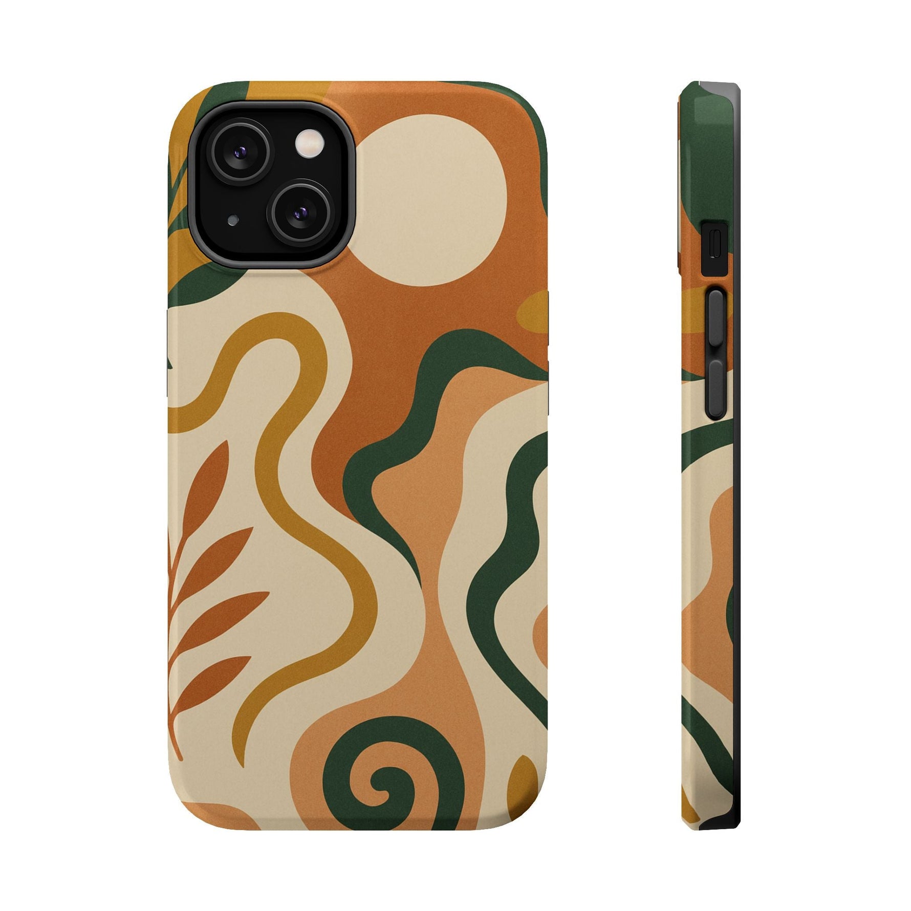 Abstract Earth-Tone Impact iPhone Case — MagSafe  Shamo's iPhone 14 / Glossy