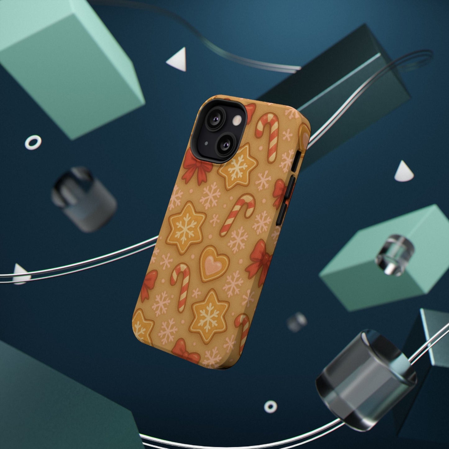Candy Cane & Gingerbread Holiday iPhone Case — Impact-Resistant