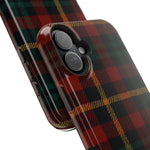 Plaid Impact-Resistant iPhone Case — Red Green Tartan Holiday Theme with MagSafe  Shamo's