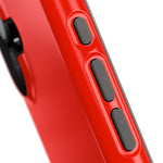 Electric Red Solid Color MagSafe Compatible Impact-Resistant iPhone Case | Slim Protective Cover