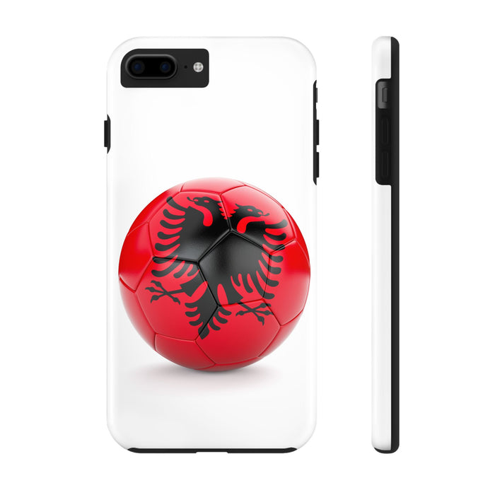 Tough Phone Cases with Albanian soccer flag