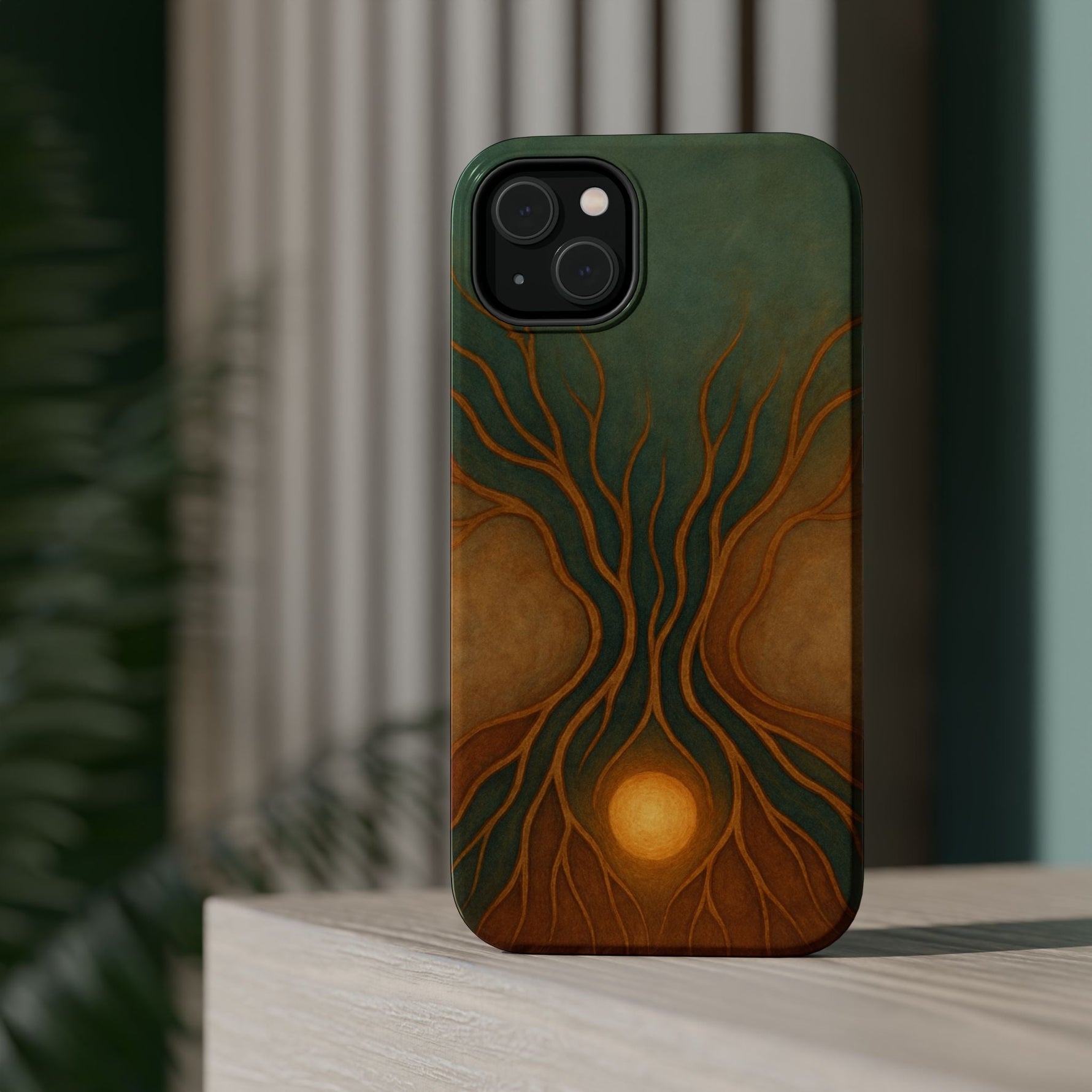 Abstract Tree of Life Design Golden Origin iPhone Case | MagSafe Compatible  Shamo's