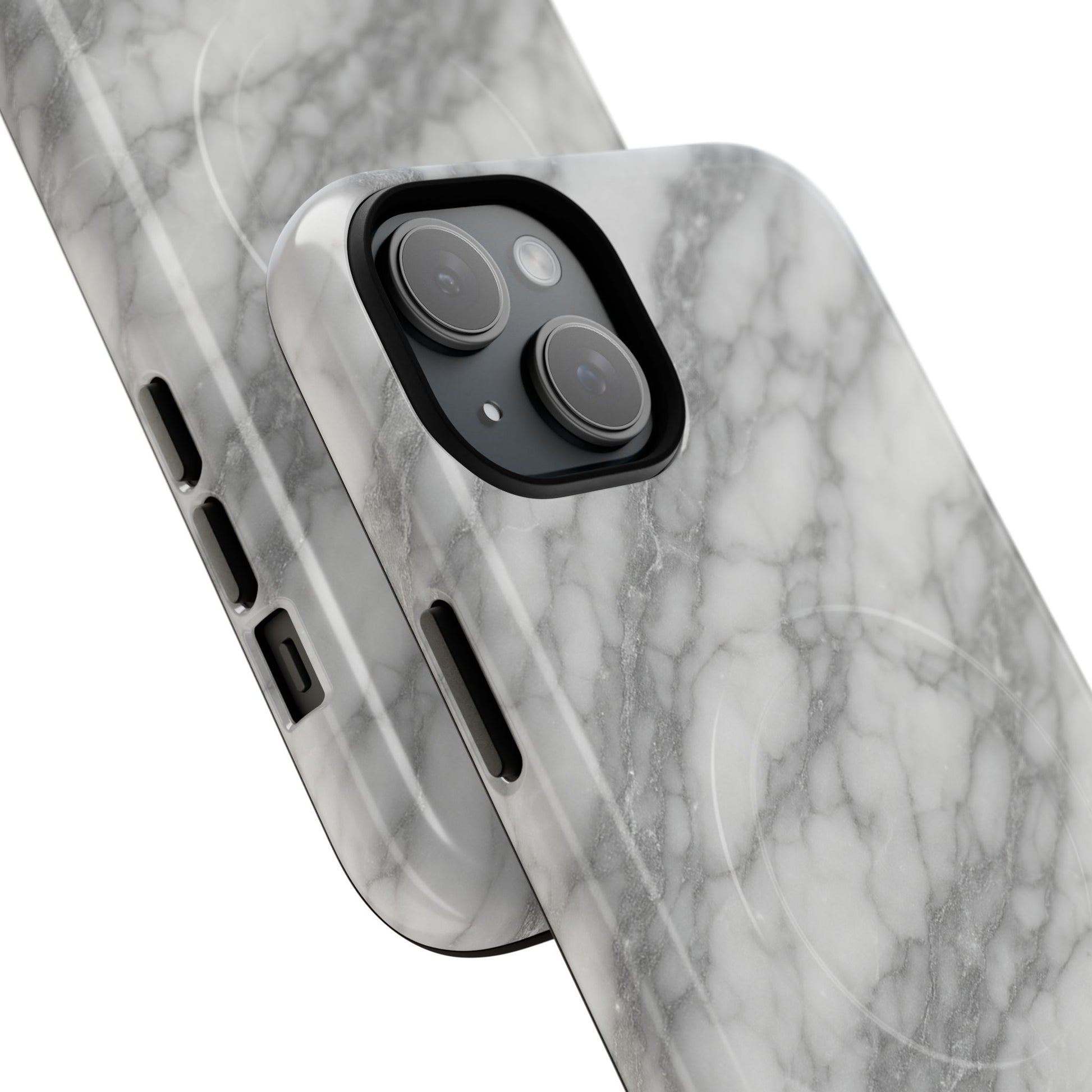 Silver Mist Marble iPhone Case with MagSafe - Shamo's