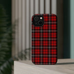 Red Tartan Plaid Impact-Resistant iPhone Case | MagSafe compatibility  Shamo's