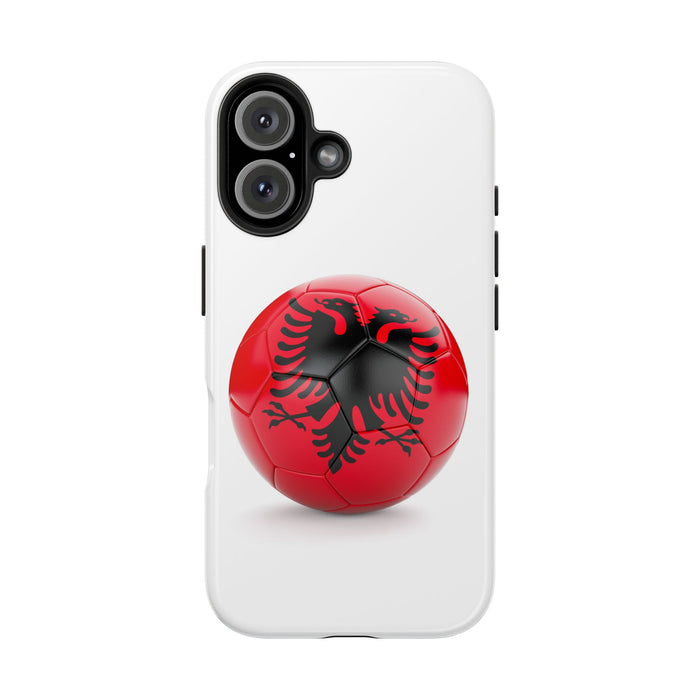 Tough Phone Cases with Albanian soccer flag
