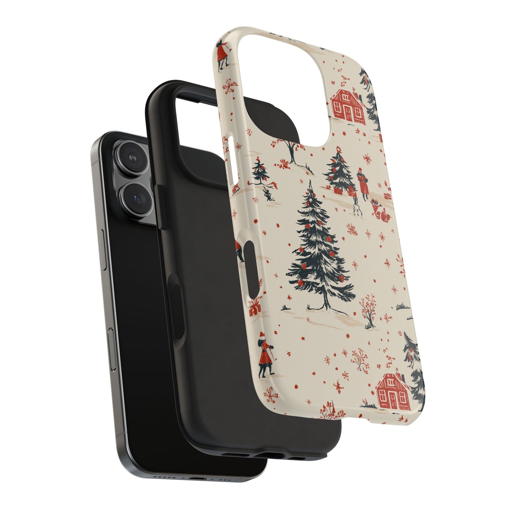 Winter Village Holiday Tough iPhone Case — Vintage Holidays & Snow Scene  Shamo's