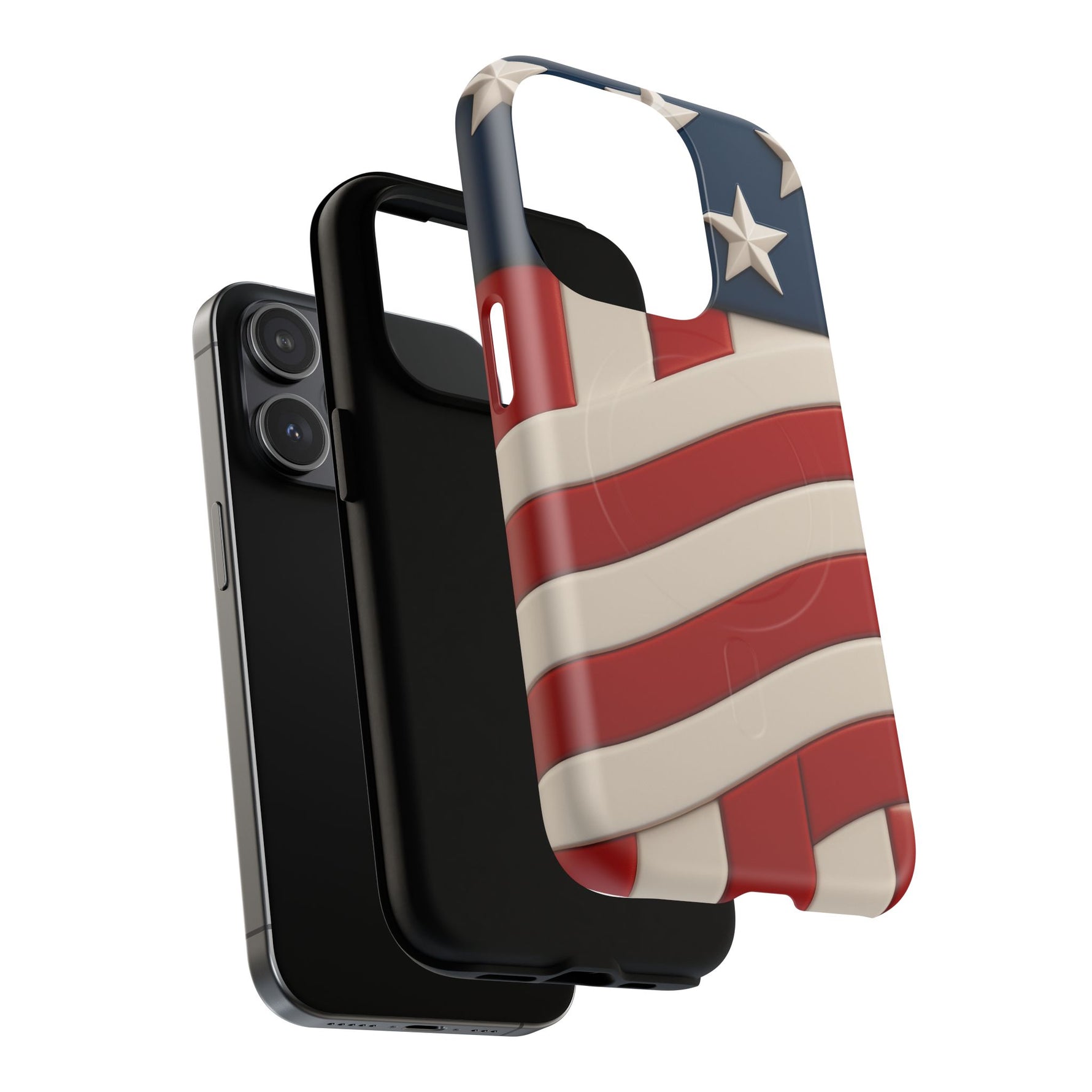 Patriotic iPhone Cases - MagSafe Tough American Flag Design - Shamo's