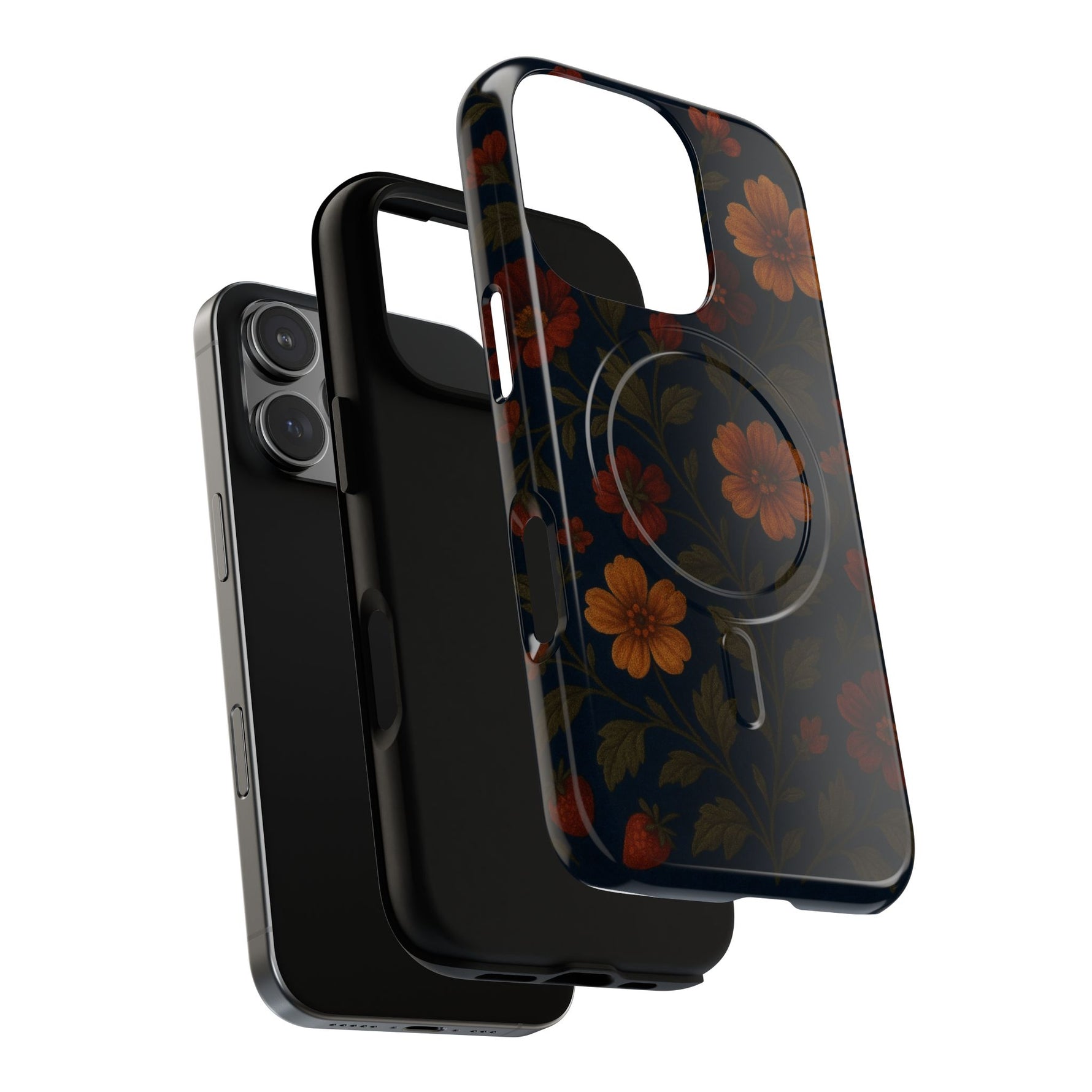 Floral Night Velvet iPhone Case - Works with MagSafe - Shamo's