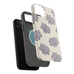 Cute Tiny Hippo Magnetic Impact-Resistant Phone Case