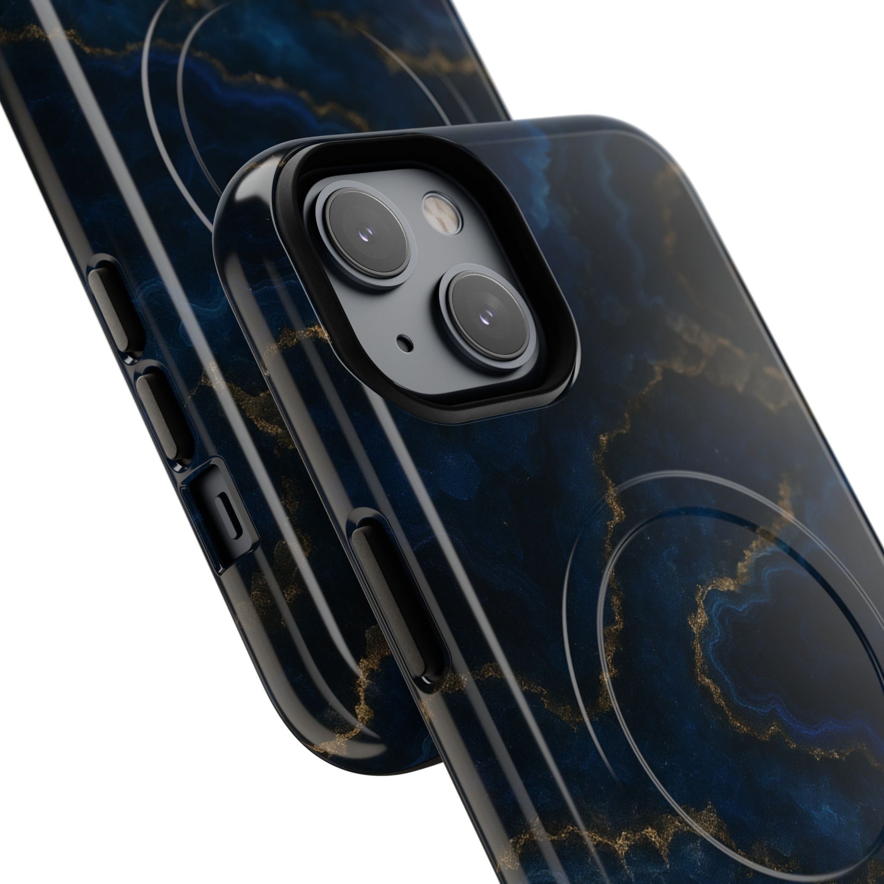 Midnight Marble iPhone Case with MagSafe - iPhone 17 / Glossy - Shamo's