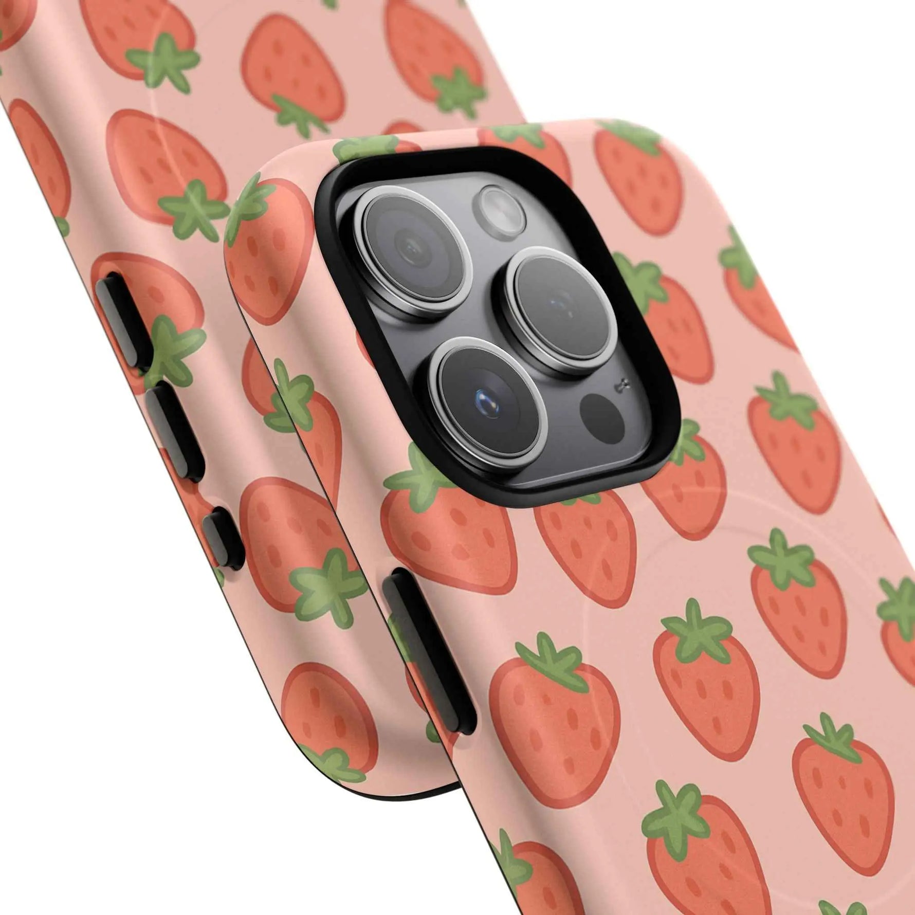 Strawberry Pattern Magnetic Phone Case | Berry Sweet Love